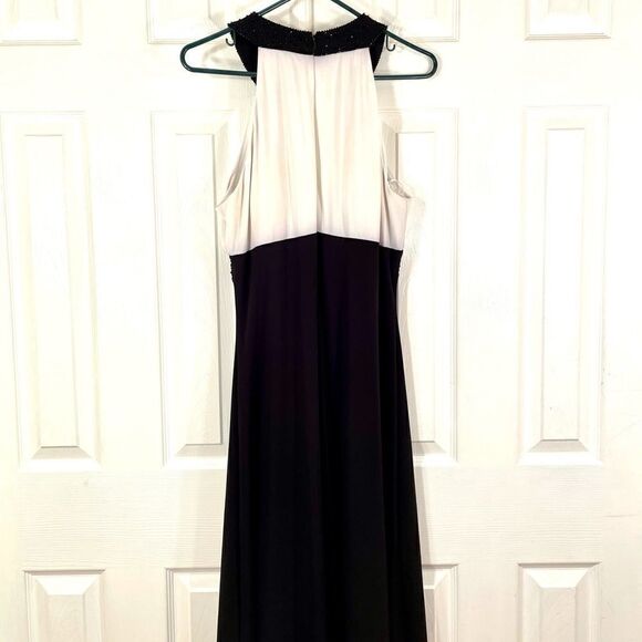 BLACK & WHITE JESSICA HOWARD EVENING DRESS SIZE 14 - Picture 6 of 7